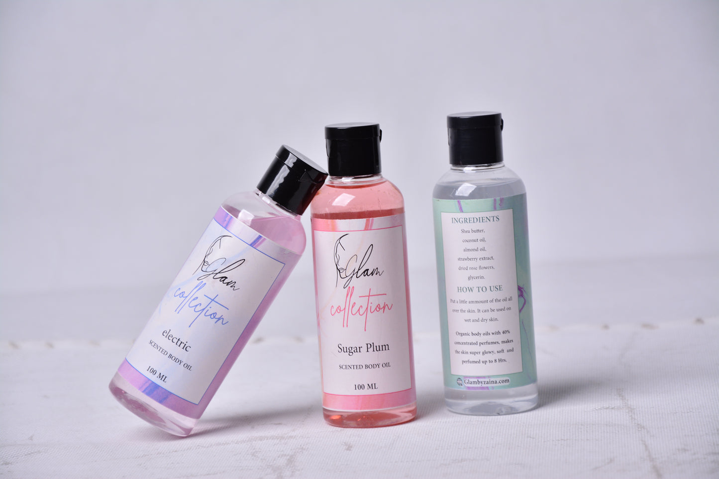 Glam electric body oil